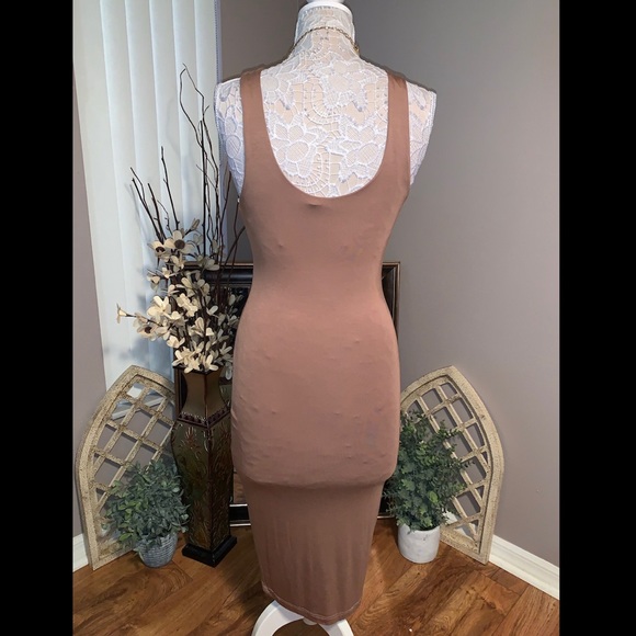 Tan Midi Dress - Picture 3 of 6